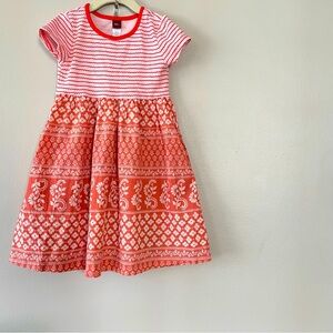 Tea sz 6 summer spring dress red, pink, peach